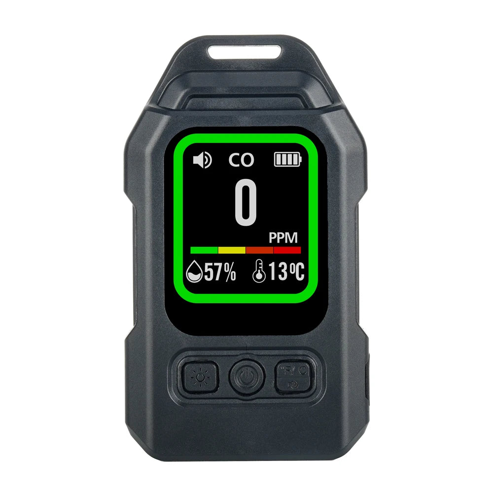 3-in-1 CO Gas Leak Detector | Carbon Monoxide, Temp & Humidity Monitor