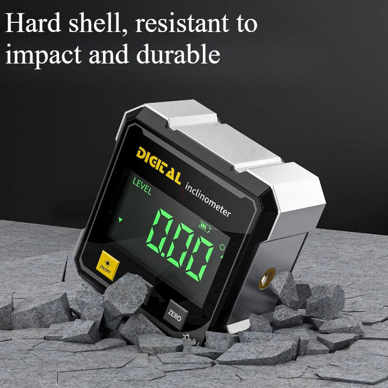 4-Sided Magnetic Laser Level & Digital Angle Gauge