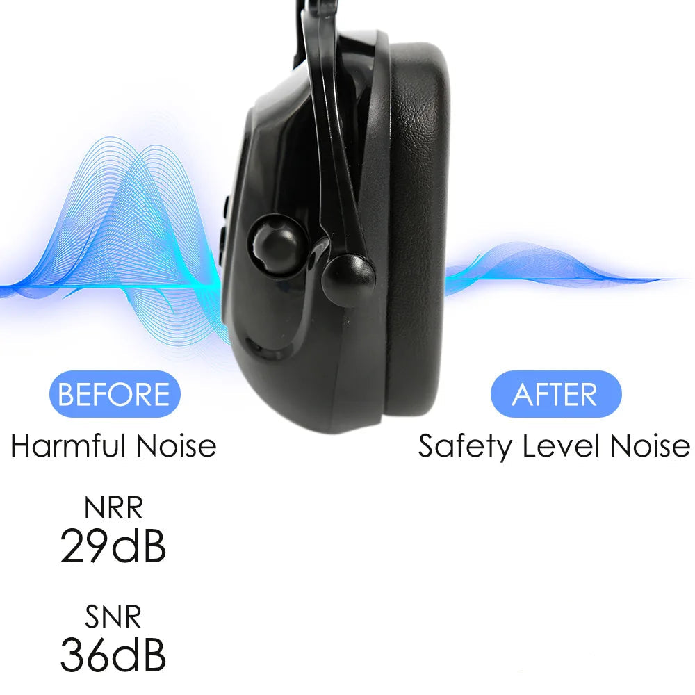 Bluetooth Safety Helmet with Goggles & Earmuff