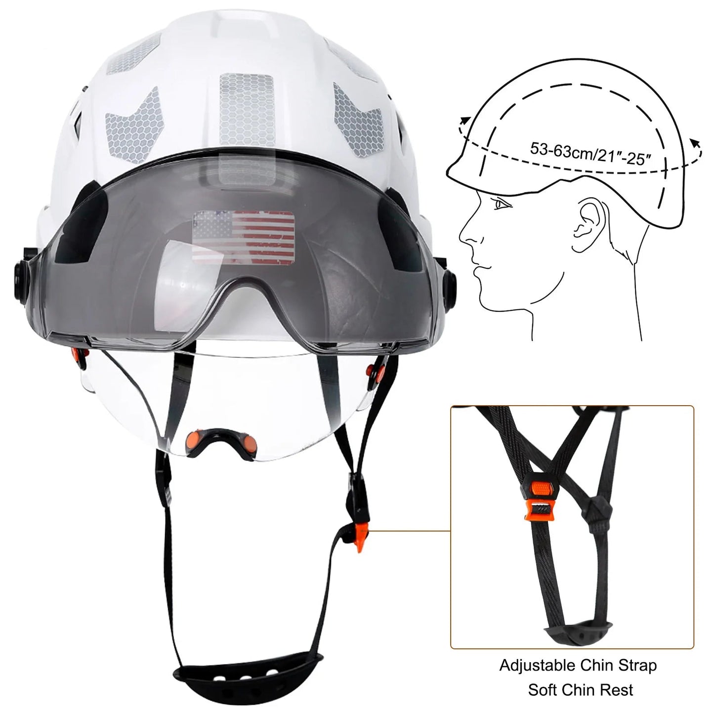 Bluetooth Safety Helmet with Goggles & Earmuff