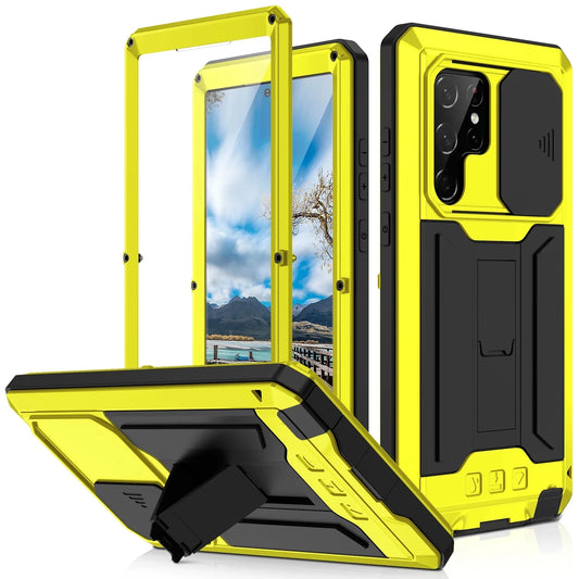 Heavy Duty Waterproof Magnetic Samsung Phone Case – Kickstand & Lanyard (IP54 Rated)