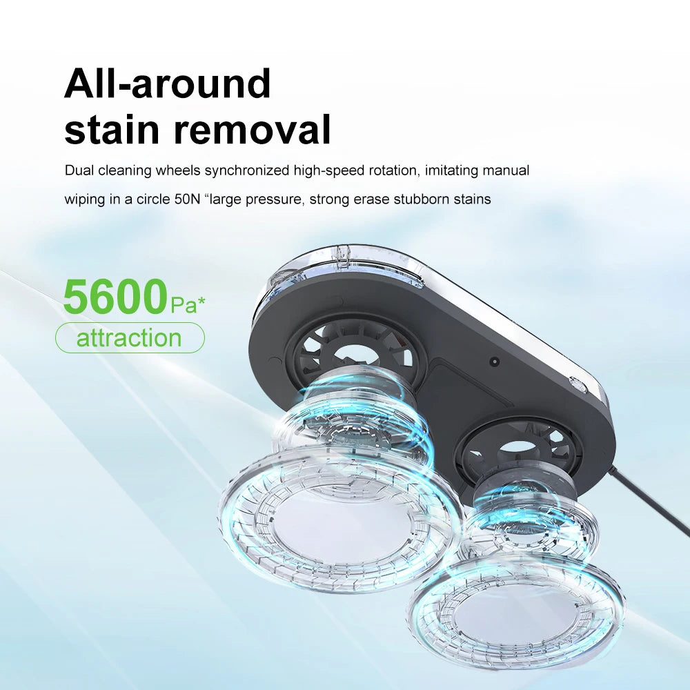PuRuikai N361 Window Cleaning Robot with Remote & Safety Rope
