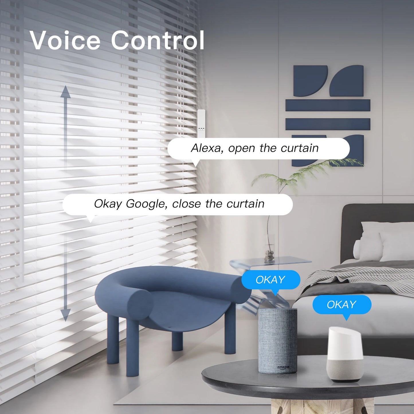 MOES WiFi Smart Motorized Chain Roller Blinds | Voice & App Control | Tuya Smart