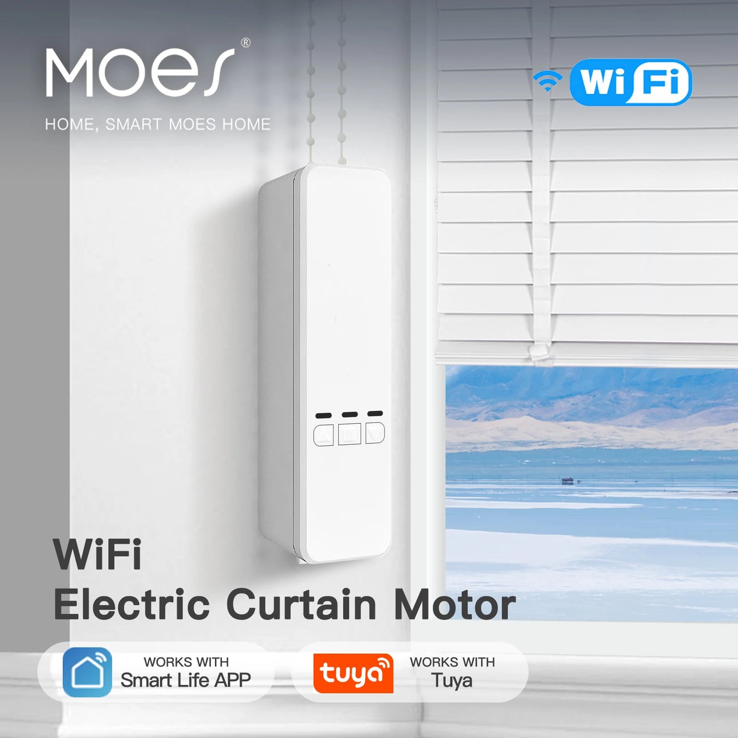 MOES WiFi Smart Motorized Chain Roller Blinds | Voice & App Control | Tuya Smart