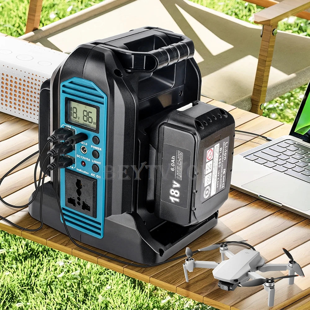 Power Inverter 350W for Makita 18V/20V with USB & LED Light