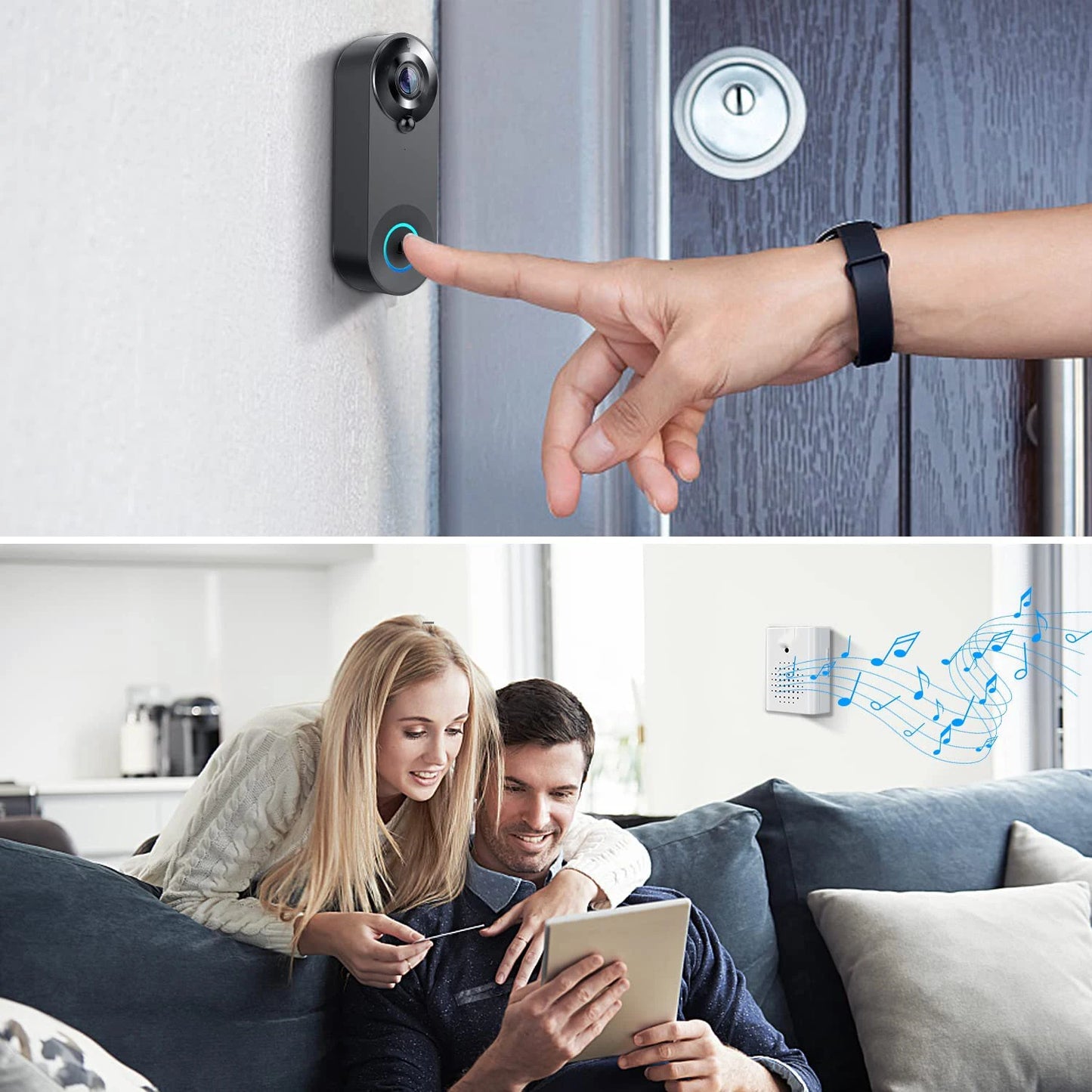 5G Tuya - WiFi 1080P Smart Video Doorbell with Night Vision & 64GB Option